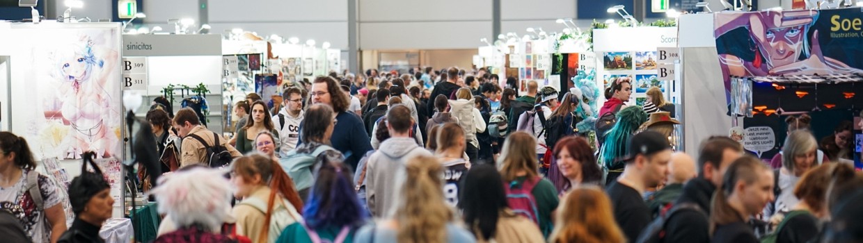 viele Besucher:innen in der New Artist Alley auf der Manga-Comic-Con 2025 viele Besucher:innen in der New Artist Alley auf der Manga-Comic-Con 2025