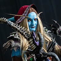 Cosplayerin auf der Manga-Comic-Con Cosplayerin auf der Manga-Comic-Con